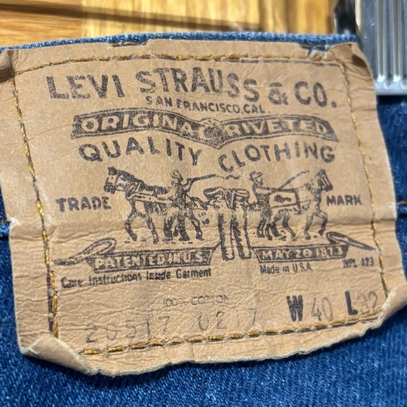 Vintage 70's Levi's Orange Tab 536 Boot Cut Dark Wash Jeans 40x30 - Picture 11 of 13